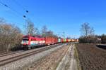 223 032 mit DGS 41888 am 23.02.2019 bei Langenisarhofen.