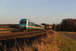 Die BR 223 070 bei Oberteich in Richtung Marktredwitz am 21.03.2019 um 17:43.