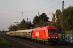 Die WLE 23 zieht am 25.9.11 einen Sonderzug durch Dsseldorf-Angermund.