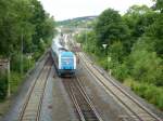 223 066 fhrt hier mit dem Alex Hof-Mnchen bei Oberkotzau, 30.Juni 2013.