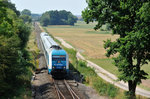 223 062 mit dem ALX84115 von Hof Hbf nach München auf der Umleitungsstrecke Kirchenlaibach-Weiden, 07.08.2015