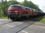 225 005 und 225 081 mit Stahlzug nach Bochum Nord.(03.05.2008)