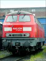 DB Railion Diesellok 225 026-4 war auch zu Gast am Tag der offenen Tr im Atelier Kimkempois. 7 Loks dieser Baureihe sind ausgerstet, um in Belgien fahren zu drfen. 18.05.08