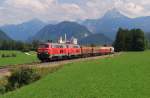 225 084 und 071 mit Umleiter FS 45189 bei Vils (27.08.2009)