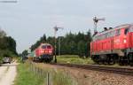 225 094-2 und 294 603-6 mit dem 56713 (Mhldorf (Oberbay)-Kastl (Oberbay)) in Tssling 28.8.09