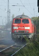 225 011 und 225 018 mssen in Duisburg-Bissingheim eine Zwangsbremsung machen