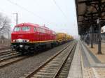 225 094 der EBM mit einem Bauzug in Unna. 29.03.2013.