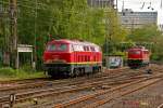 225 094-2 EBM Cargo und 140 070-0 EBM Cargo am 17.04.2014 in Düsseldorf Rath.