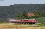 225 802-8 mit dem  EK ***** (Gerhausen Merkle-Ulm Rbf) bei Arnegg 2.7.15