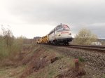 STRABAG 227 007 hier am 07.04.16 zu sehen in Marktredwitz.