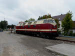 2017-09-03, Tag der Sachsen in Löbau, ex Regierungslok 118 550der ITL auf der Eisenbahnmeile