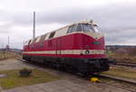 Bei der Eisenbahnweihnacht am 09.12.2017 im Bw Arnstadt hist. war u.a. außerhalb des Lokschuppens die DB Museum 118 749-1 zu sehen. 