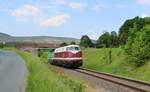 118 719-4 (EBS) überführte die Vossloh G6 (650 140-3 ZPR) am 26.05.18 von Blankenstein nach Erfurt.