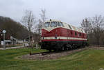 228 786 / MEG 208 als Denkmal in Wiesenburg(Sachsen) am 15.12.2018