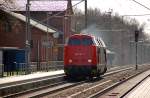 228 757 der Erfurter Bahnservice durchfhrt am 30.03.10 Burgkemnitz Richtung Wittenberg.