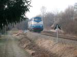 Am 24.2.11 fuhr die BR 228 758-9 von Bad Langensalza Ost zum Hbf.Sie brachte Getreidewagen nach Ost.Nachschu