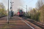 Nachschu der 118 770-7, Vorspann ist 35 1097-1, der IG Glauchauer Eisenbahnfreunde e.V. durch Zwickau Plbitz mit dem Sonderzug nach Bayreuth.28.04.2012 