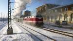 Sonderzug ins Erzgebirge mit Baureihe 35 und Baureihe 118 am Zugschlu in Chemnitz Hbf am 08.12.2012