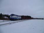 228 758-9 der Rennsteigbahn auf dem Weg nach Parkstein-Htten, hier am 28.01.13 in Bernsgrn.