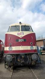 MEG 201 war bei den 2. Geraer Eisenbahnfrhling in Gera zusehen. Foto 13.04.2013