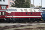 118 118-9(228 118-6) vom Mecklenburgischen Eisenbahn-und Technikmuseum stand zu den Schweriner Modellbahn-Tagen draußen zur besichtigung.01.10.2016
