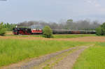 01 0509-8 und 118 770 mit ihrem Sonderzug aus Nürnberg bei Thölau, 28.05.2016