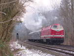 CLR 229 181-3 als Schlusslok am DPE 23059  Schneeflocke  von Arnstadt Hbf nach Stuttgart Hbf, am 10.02.2018 in Arnstadt Süd.