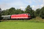 229 181-3 bei Oberohn hinten am Sonderzug zu den Meininger Dampfloktagen am 02.09.2017 