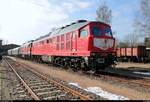 Blick auf 232 673-4 der Leipziger Eisenbahnverkehrsgesellschaft mbH (LEG). Ausgestellt zu den 21. Leipziger Eisenbahntagen im Eisenbahnmuseum Leipzig-Plagwitz. [24.3.2018 | 10:28 Uhr]