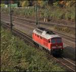 232 260 ist als Tfzf von Hagen-Vorhalle komment in Richtung Bochum unterwegs. (13.10.2008)
