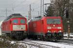 232 201 und 185 268 am 13.1.10 in Ratingen-Lintorf