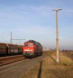 232 230-3 auf dem Weg nach Zeitz hier in Profen 22.11.2011