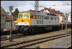 V300.18 der Schienen Güter Logistik stand am 27.3.2015 im Bahnhof Geislingen an der Steige.