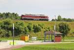 232 550 der Bahnbau Gruppe zu sehen am 18.08.17 in Marktredwitz.