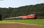 232 703-9 und 185 104-7 mit dem GC 46288 (Schaffhausen PB-Hamburg Hohe Schaar) bei Eyach 26.8.17