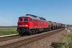 232 528-0 mit der Übergabe von Magdeburg nach Bernburg. Fotografiert am 30.04.2019 zwischen Biendorf und Baalberge. 