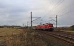 Da vom 06.-13.11.16 im Elbtal die Strecke gesperrt war. Fuhren auch einige Züge durch das Vogtland. Hier 232 703 und 232 587 mit KT 52305 am 12.11.16 bei Františkovy Lázně.