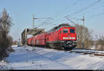 Kalkzug (?) mit 232 117-2 (132 117-3) unterwegs in Schkopau Richtung Merseburg Hbf.

🧰 DB Cargo
🚩 Bahnstrecke Halle–Bebra (KBS 580)
🕓 11.2.2021 | 15:05 Uhr