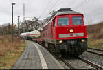 Gemischter Gz mit 232 469-7 (132 469-8) auf Durchfahrt im Hp Zscherben auf Gleis 2 Richtung ZBA Halle (Saale).

🧰 DB Cargo
🕓 18.2.2022 | 15:23 Uhr