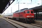 232 647 eine ex Reichsbahn-Gterzuglok russischer Bauart bringt den InterCity 1565 von Nrnberg nach Dresden weil nach der Baureihe 605 nun auch die 612er wegen technischer Probleme zurckgezogen