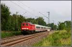 232 686 -6 mit dem DZ 2751 von Hersbruck ber Nrnberg und Regensburg nach Passau passiert am 28.05.2011 3 Fotografen die sich kurz nach dem eh.