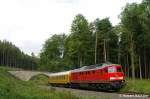 232 347-5 mit einem Messzug Dresden - Zittau vor Neukirch-West am 09.08.2011