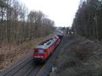 232 618-9 und 294 xxx rollte mit einer Übergabe am 16.04.12 durch Jößnitz/V.