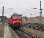 DB 232 209-7 mit dem RE 3625 nach Altenburg, am 24.01.2011 in Erfurt Hbf.