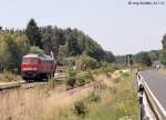 Nachschuss auf 232 111, die als Lz nach Nrnberg durch Irrenlohe fhrt.