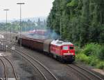 232 359-0 bei der Ausfahrt in Marktredwitz am 20.08.13 gen Cheb.