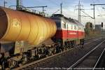 Schnefeld Flughafen, East-West-Railways Diesellok 232 128-9 (9280 1 232 128-9 D-DBSRP) DB Schenker Rail Polska mit Kesselwagen 7836 369-1 ERMEWA SA aus sterreich und der Schweiz, 2013,10,14