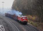 232 589-2 bei der Ausfahrt am 13.11.13 in Marktredwitz gen Cheb.