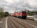 Am 14.04.14 holte die MEG 318 (232 690) wieder einen Lokzug von Saalfeld nach Chemnitz.