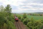 232 255 zusehen am 03.05.14 mit einem Umleiter bei Neustadt an der Orla.